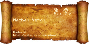 Machan Veron névjegykártya